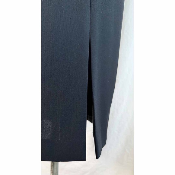 Max Mara Vintage Black Grecian HaNeck Keyhole Crepe Cocktail Dress Women Size 6 - Picture 7 of 8